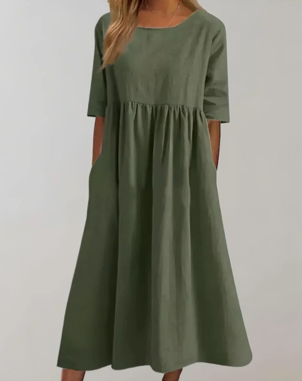 Valenzora | Locker sitzendes Baumwollkleid