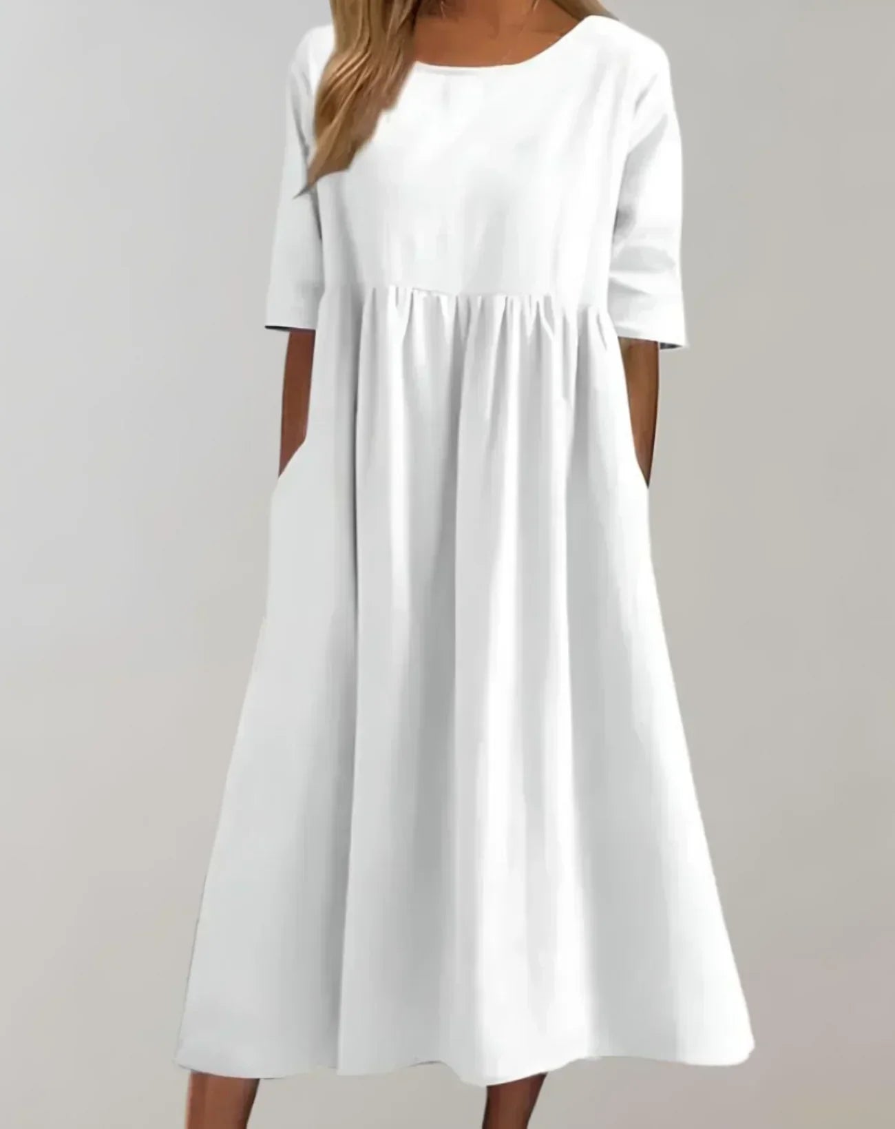 Valenzora | Locker sitzendes Baumwollkleid