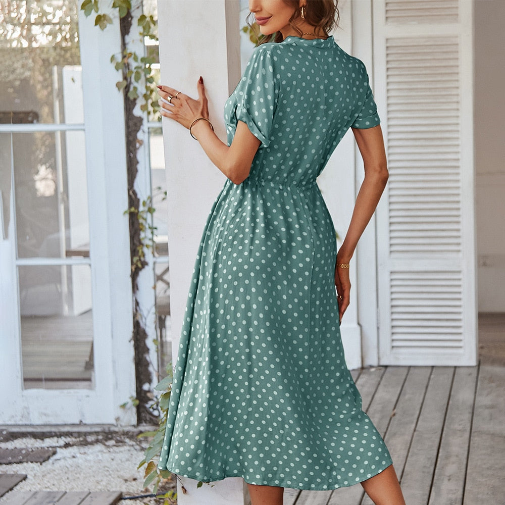 Valenzora | Midikleid mit Tupfen