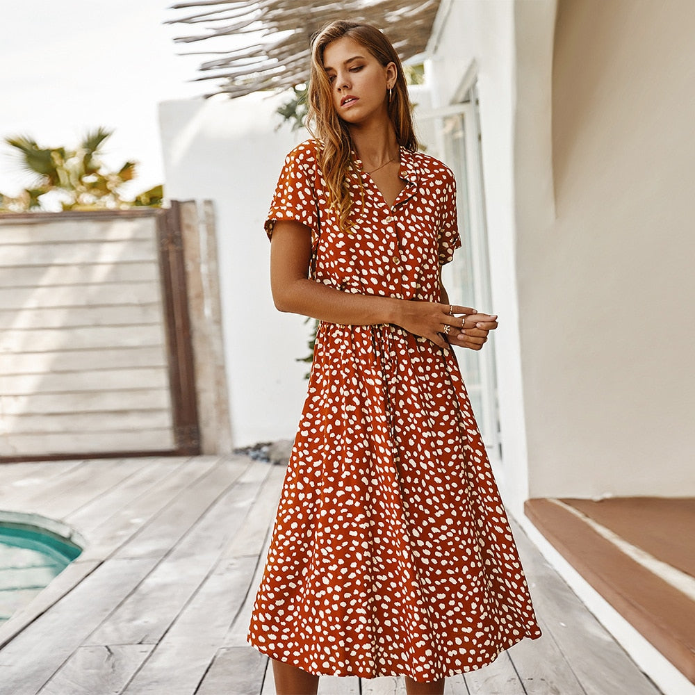 Valenzora | Midikleid mit Tupfen
