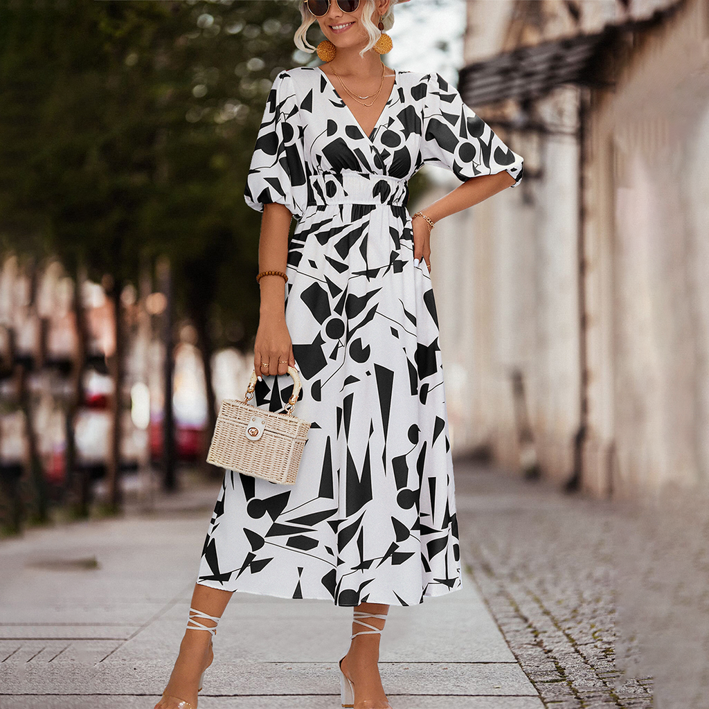 Valenzora | Midikleid mit V-Ausschnitt für Damen