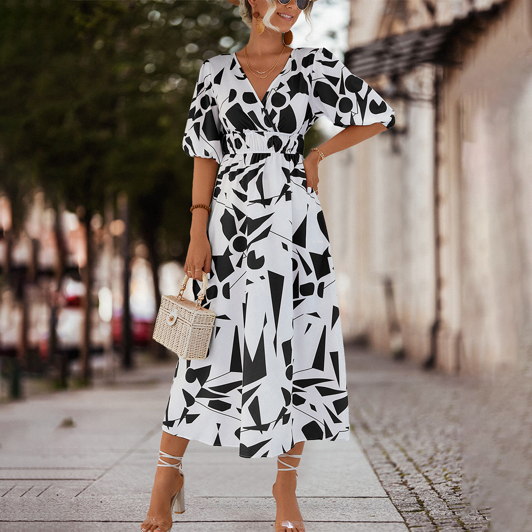 Valenzora | Midikleid mit V-Ausschnitt für Damen
