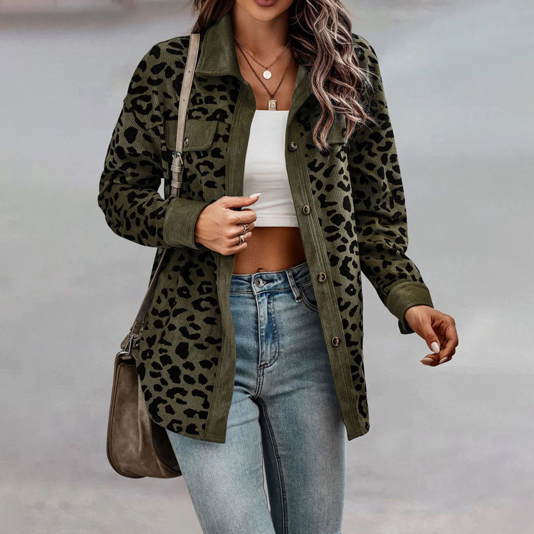 Valenzora | Stylische Damenjacke mit Leo-Print