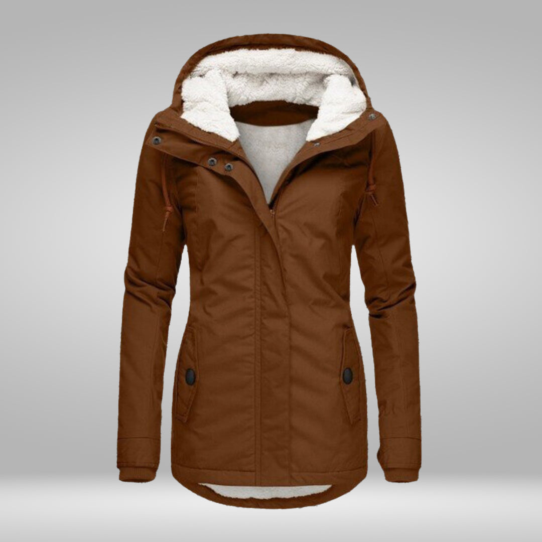 Valenzora | Popular New Pleated Cotton Hooded Coat