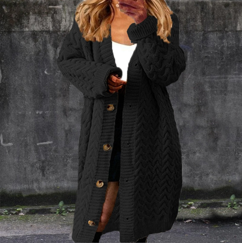 Valenzora | Modische, lange Strickjacke