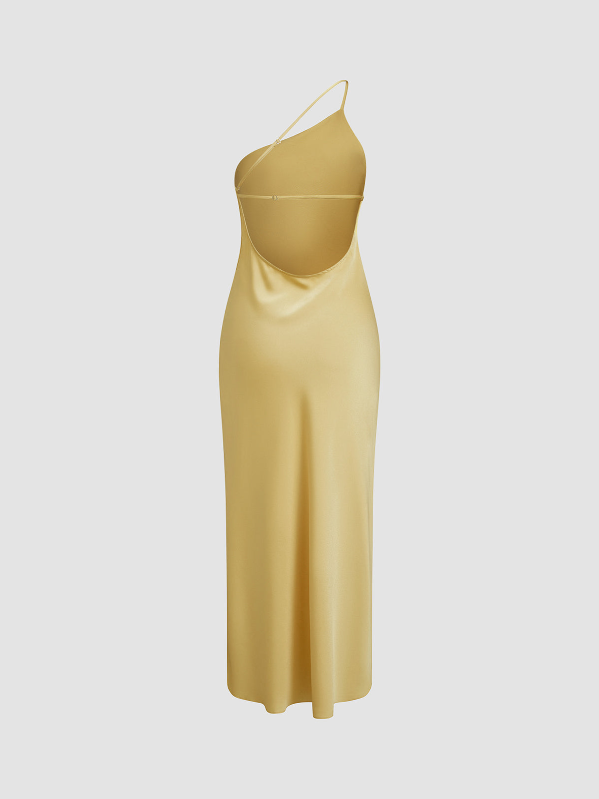 Valenzora | Satin Maxi Dress with Open Back