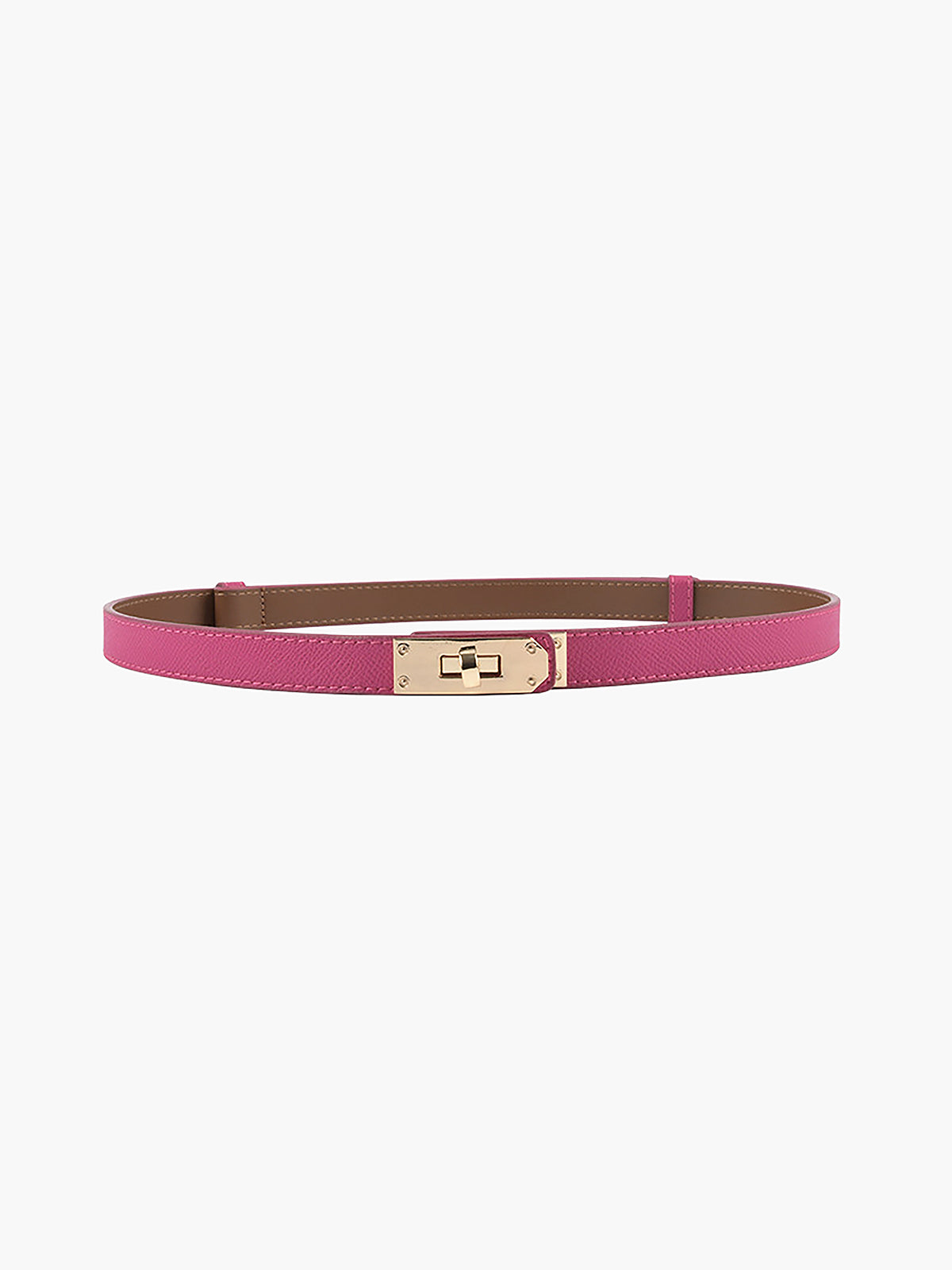 Valenzora | Leather belt with gold buckle