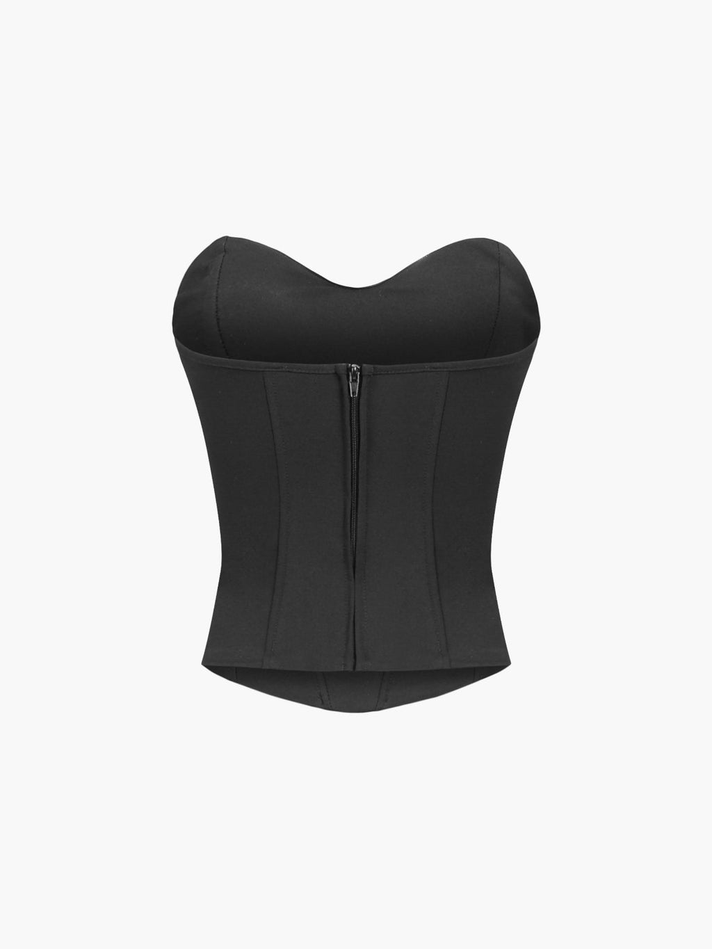 Valenzora | Cup Detail With Zipper Tube Corset Top