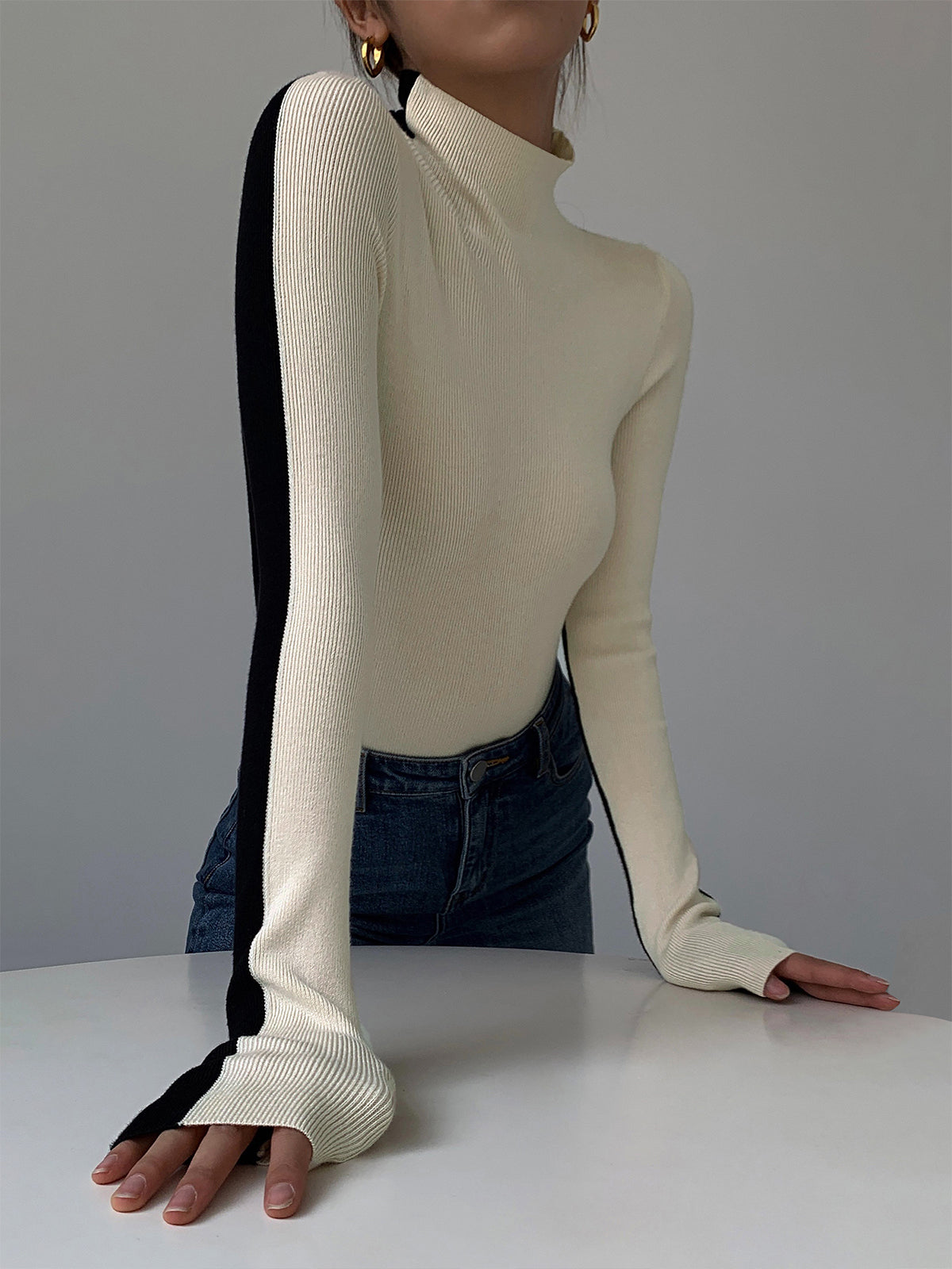 Valenzora | Damen Rollkragenpullover mit langen Ärmeln