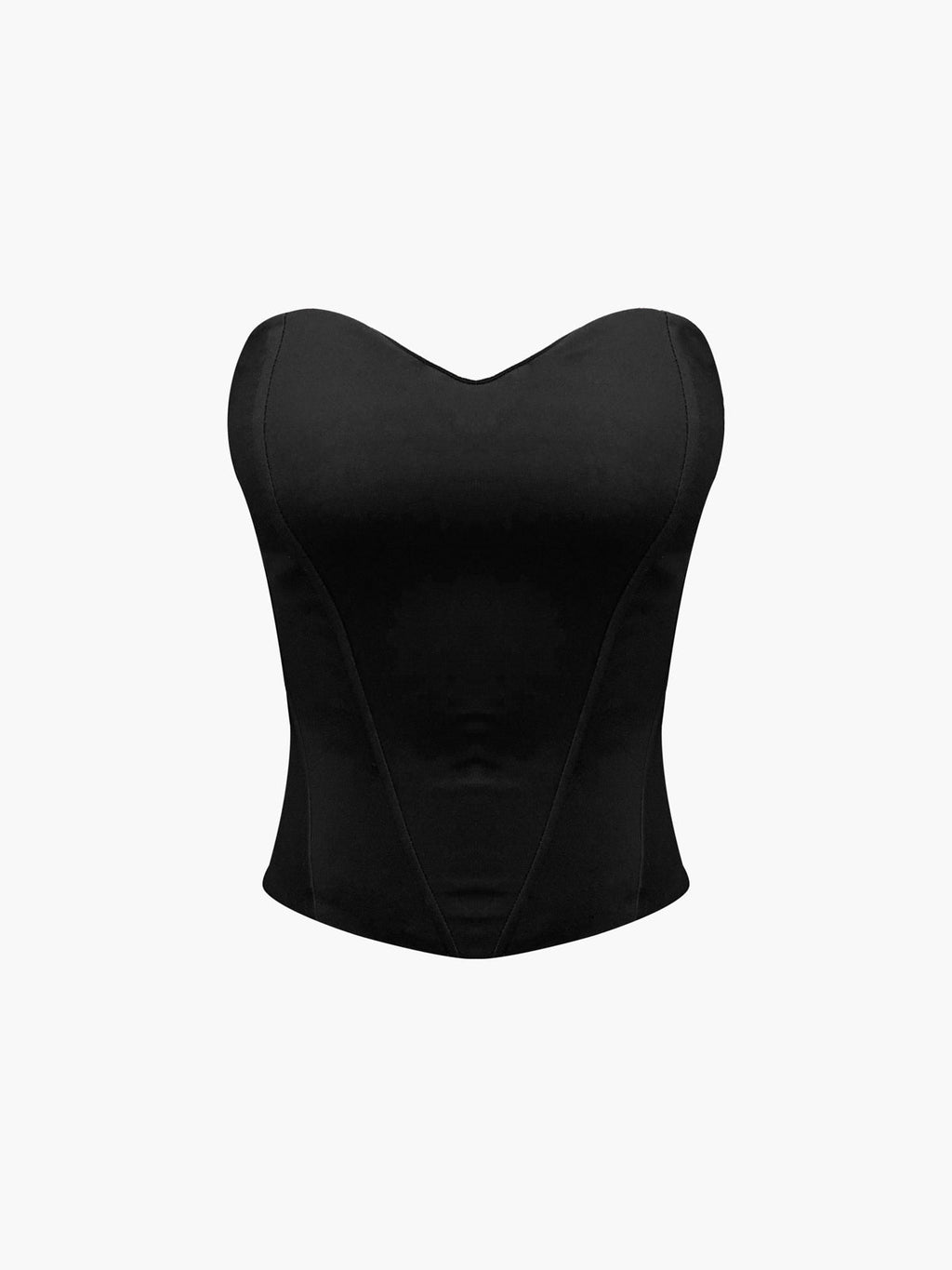 Valenzora | Cup Detail With Zipper Tube Corset Top
