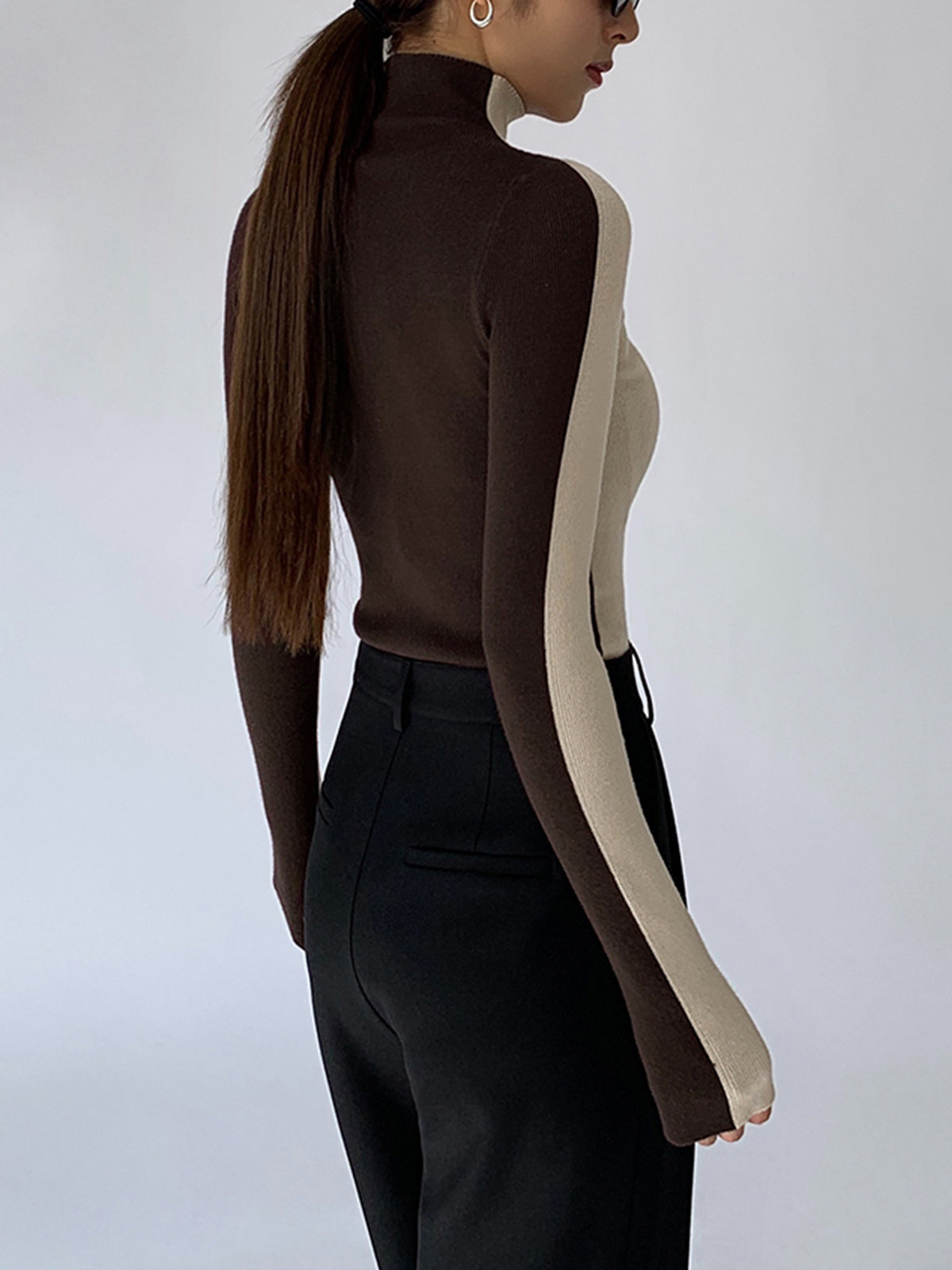 Valenzora | Damen Rollkragenpullover mit langen Ärmeln