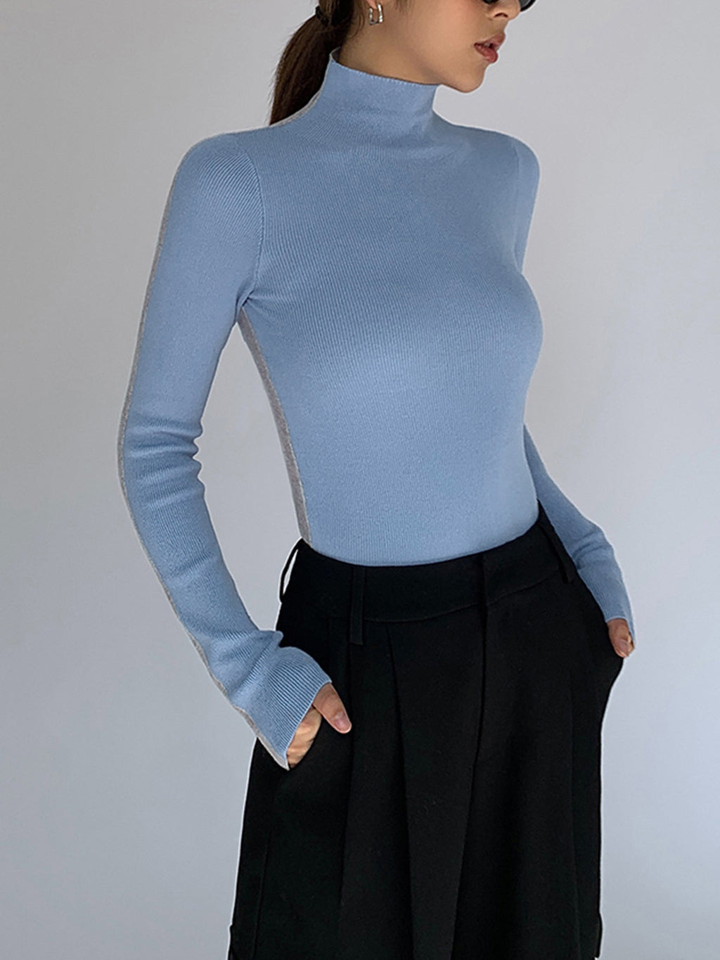 Valenzora | Damen Rollkragenpullover mit langen Ärmeln
