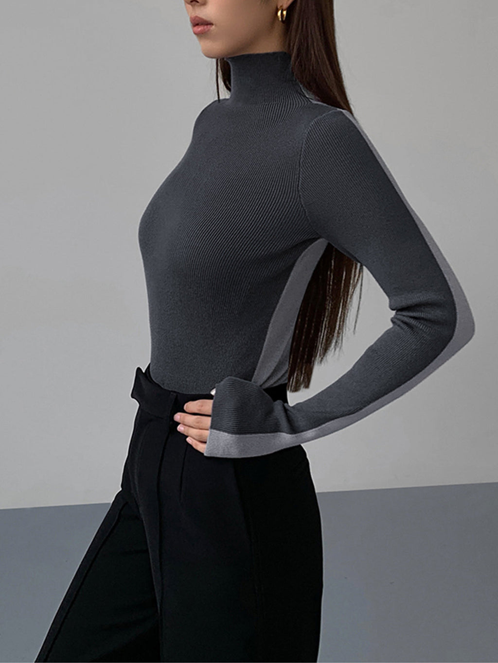 Valenzora | Damen Rollkragenpullover mit langen Ärmeln