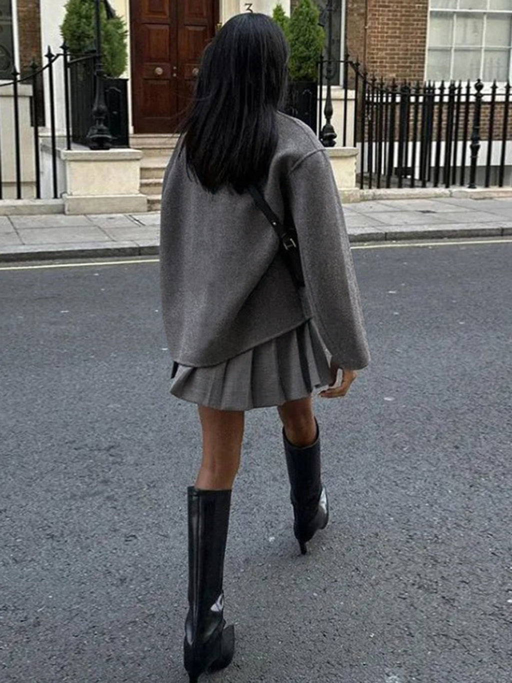 Oversized-Jacke mit Knopfverschluss