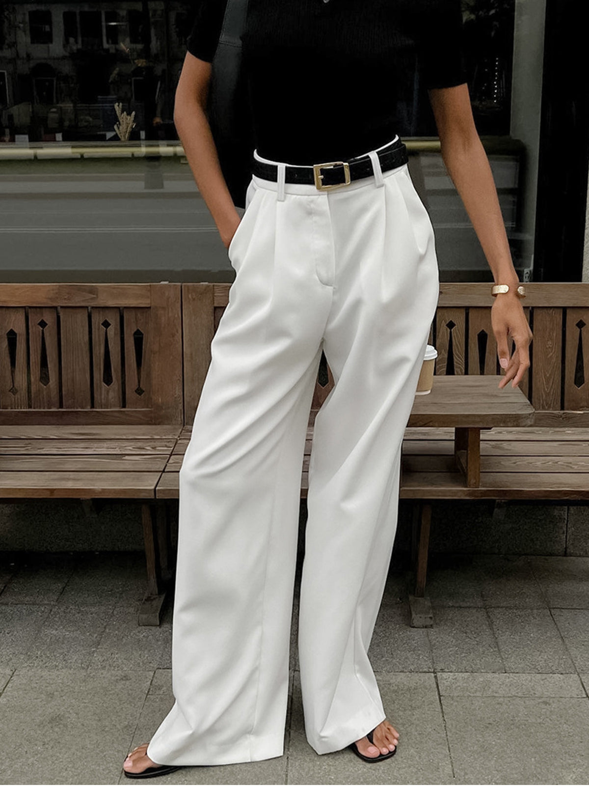 Valenzora | Cut trousers with a flowing silhouette and soft, breathable fabric for women
