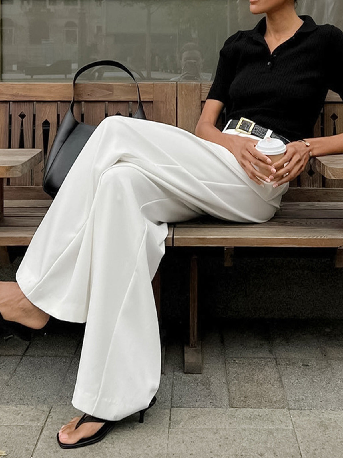Valenzora | Cut trousers with a flowing silhouette and soft, breathable fabric for women
