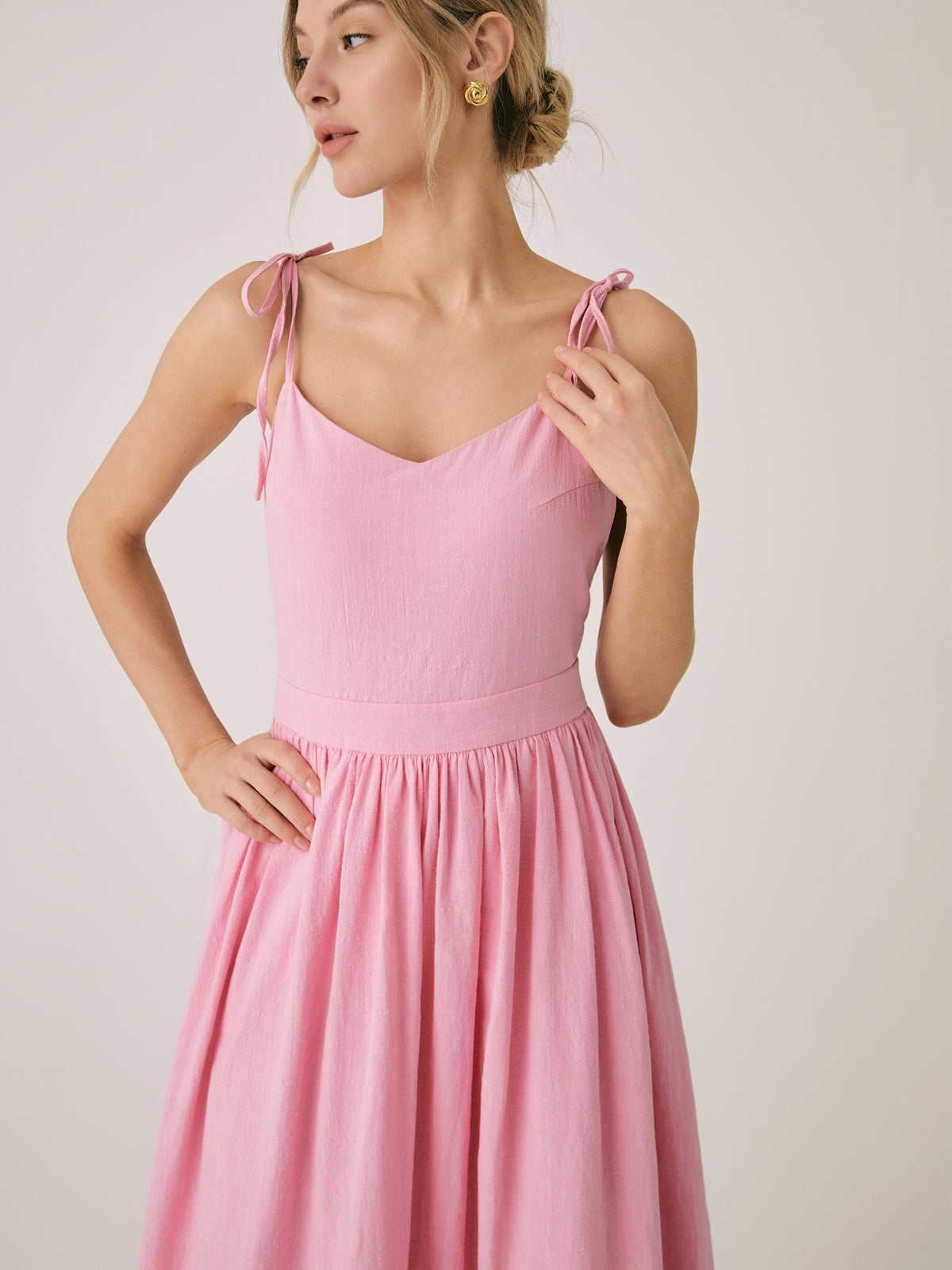 Valenzora | Cotton & Linen Backless Long Dress