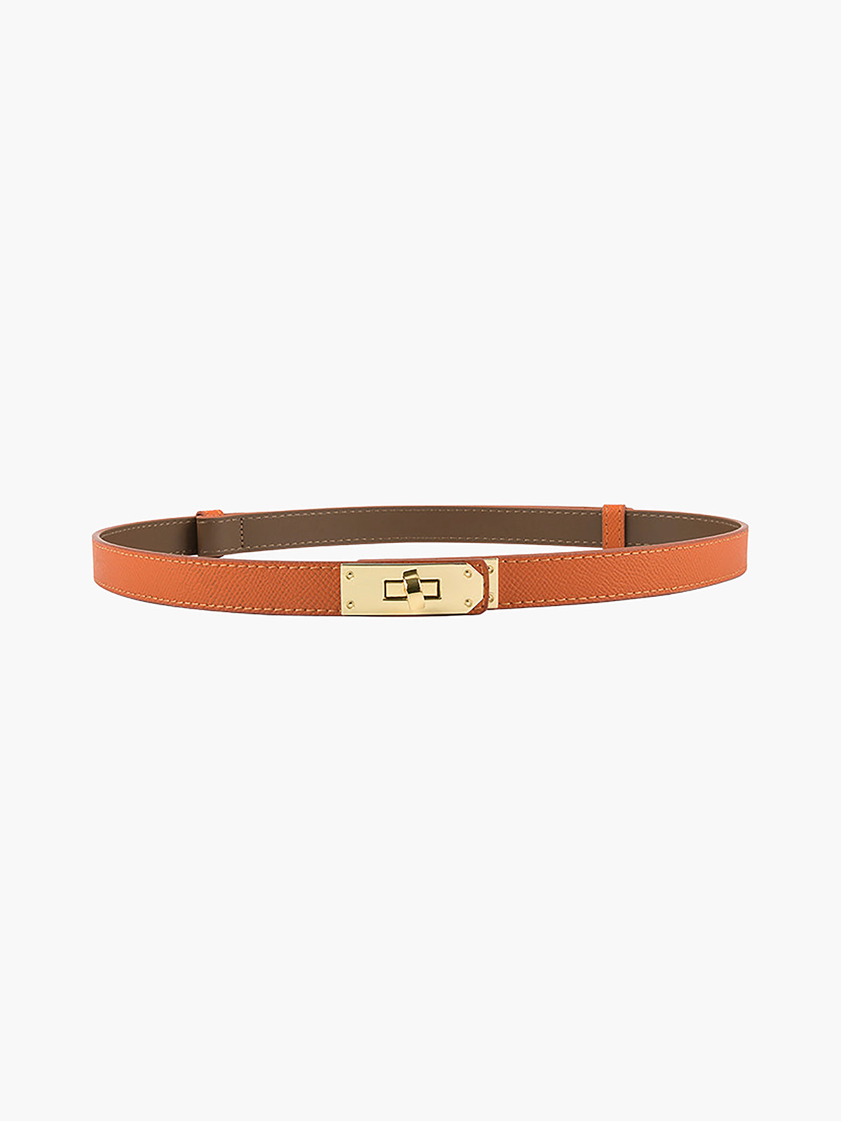 Valenzora | Leather belt with gold buckle
