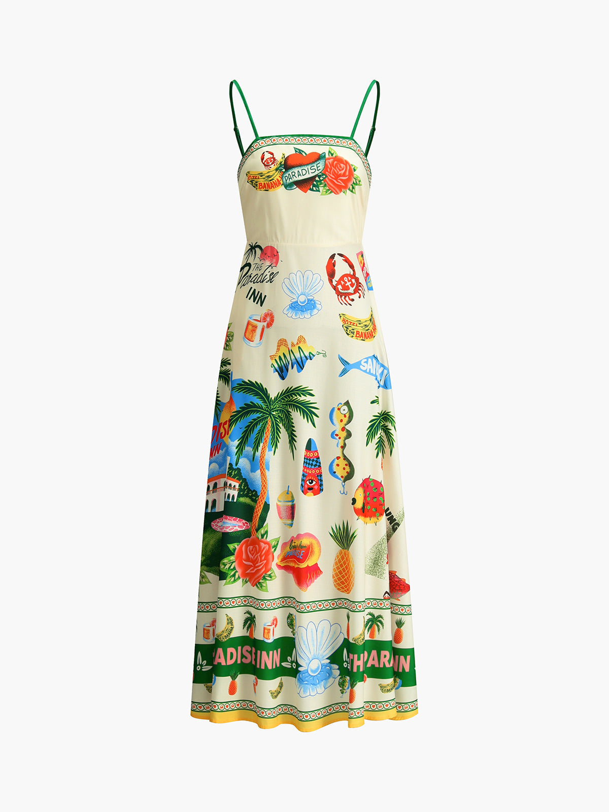 Valenzora | Paradise Print Holiday Cami Long Dress