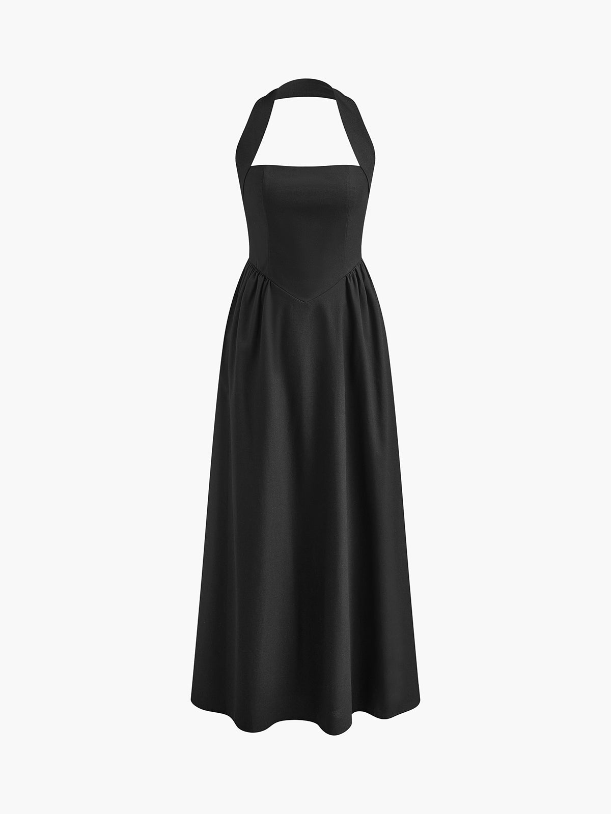 Valenzora | Trägerloses A-Linien-Maxikleid aus Baumwolle & Leinen