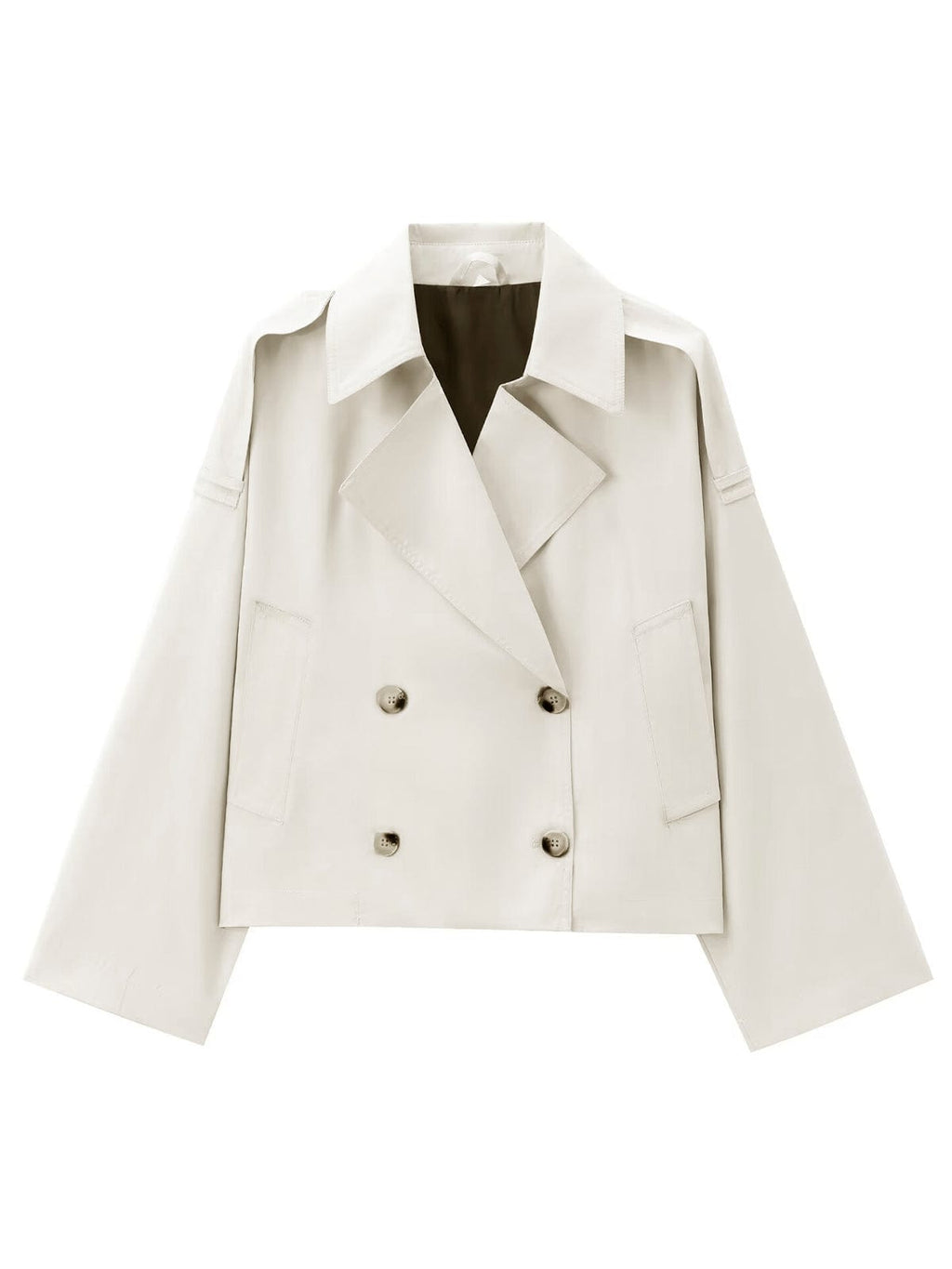 Valenzora | Short Double-Breasted Trench Coat Elegant & Timeless