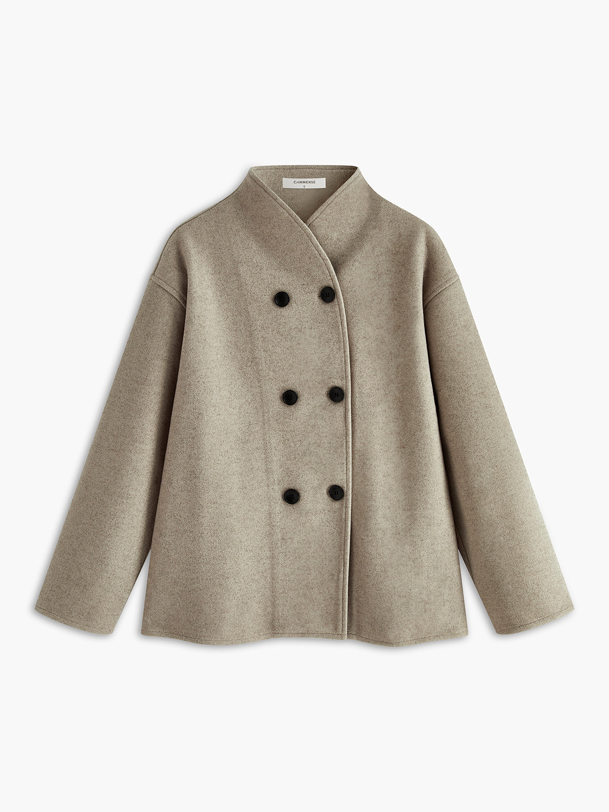 Valenzora | Women's Button-Down Jacket - Short Beige Jacket with a Modern Cut