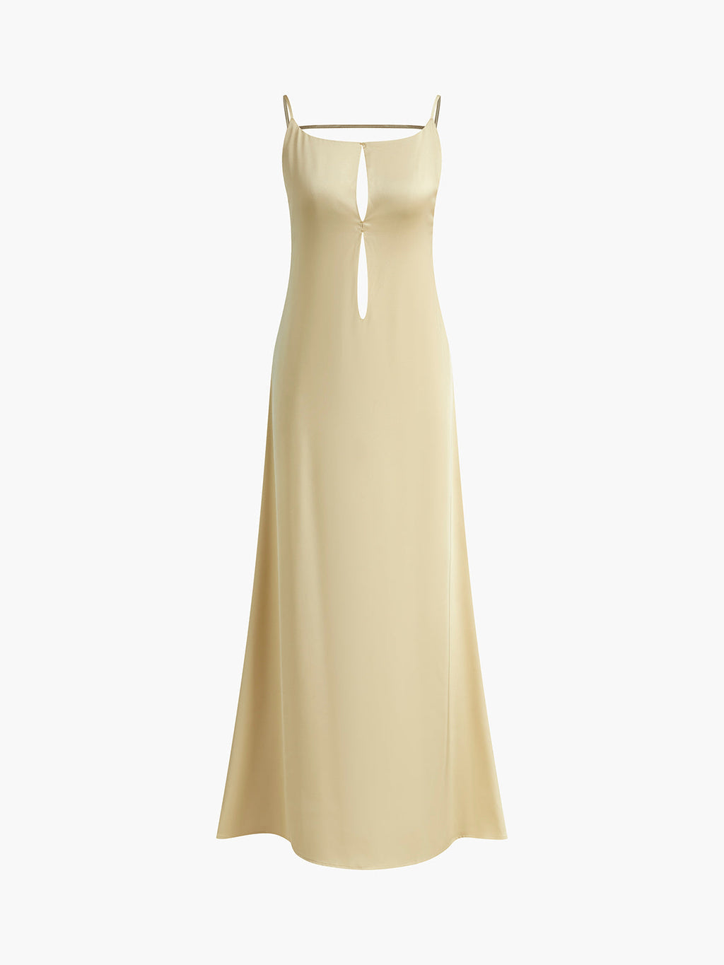 Valenzora | Backless Holiday Satin Dress Long