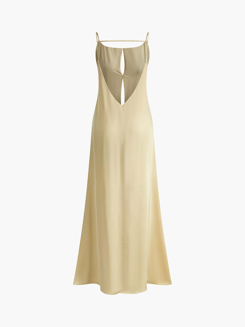 Valenzora | Backless Holiday Satin Dress Long