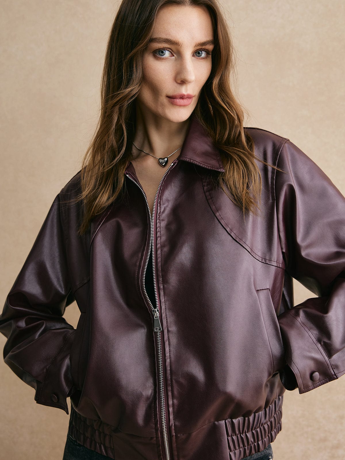 Valenzora | Cropped Leather Jacket: Modern, Elegant & Timeless