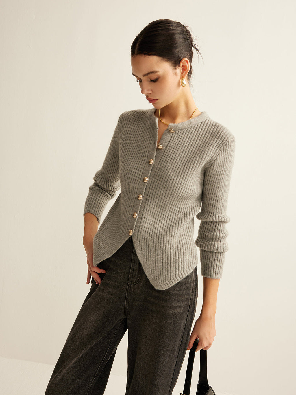 Valenzora | Damen Strickjacke mit Knöpfen