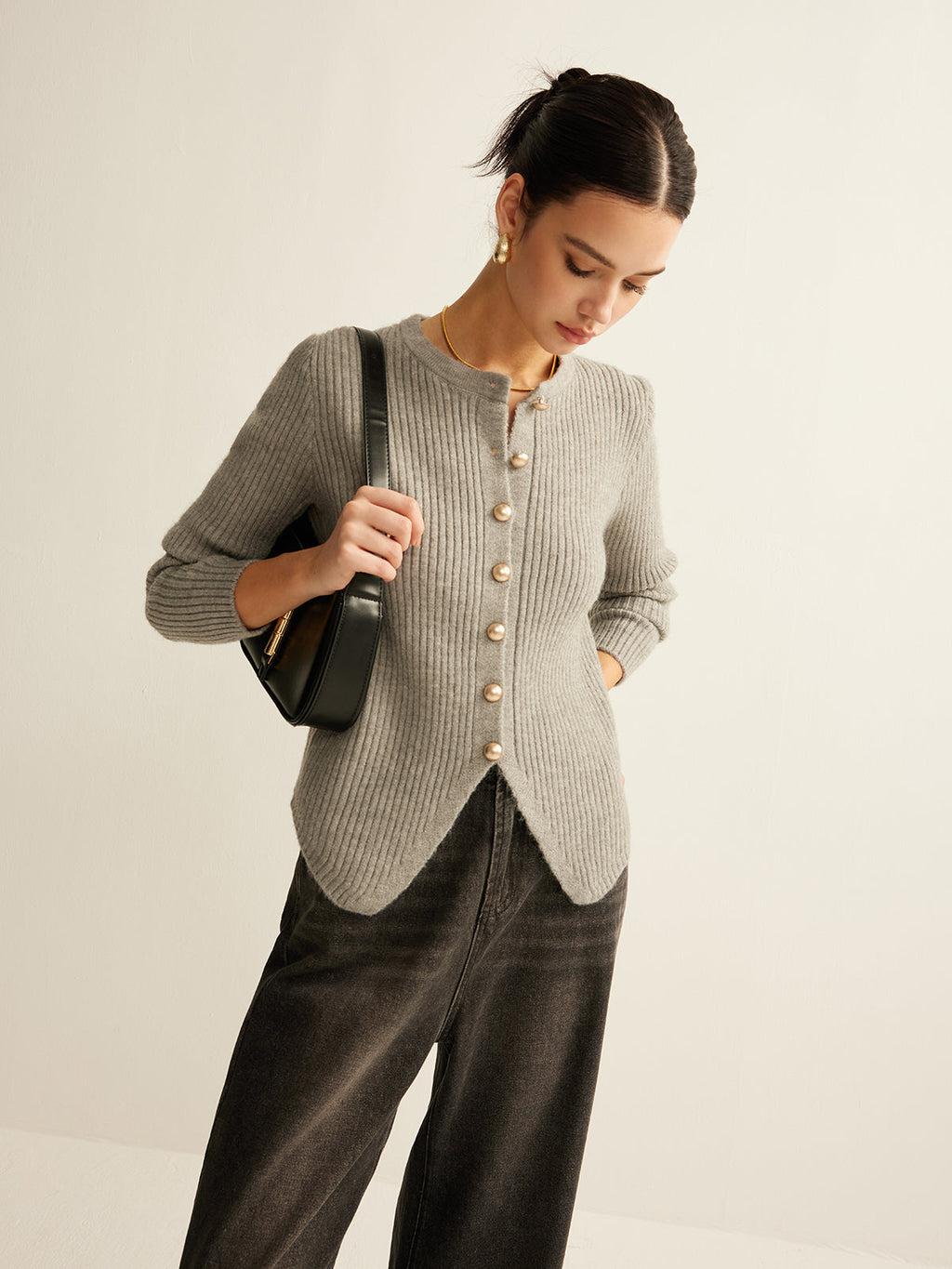 Valenzora | Damen Strickjacke mit Knöpfen