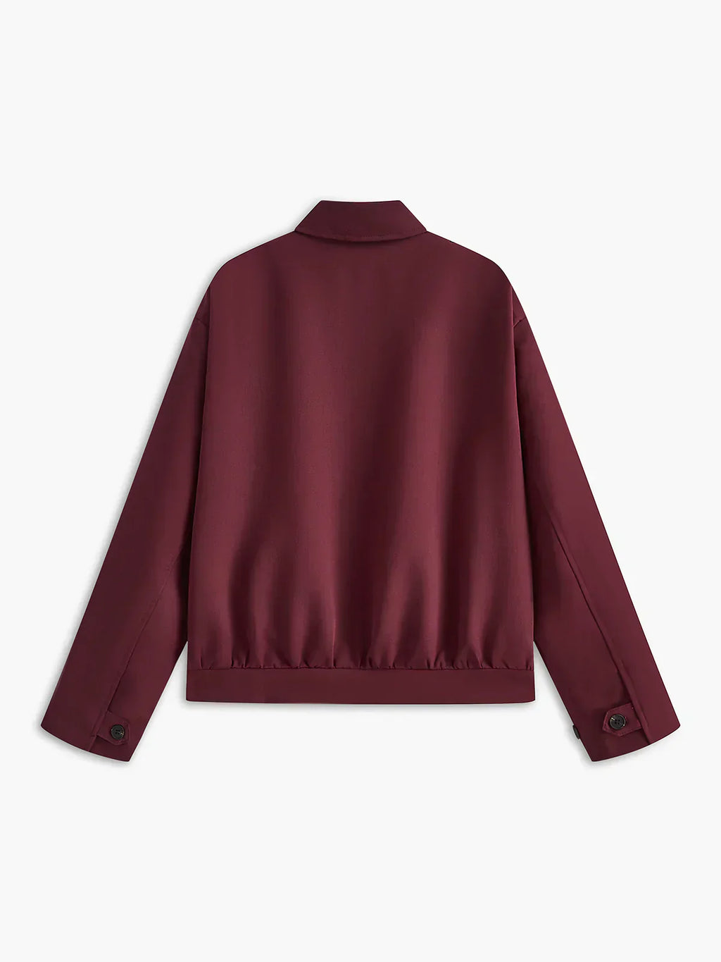 Valenzora | Lapel Zipper Burgundy Jacket
