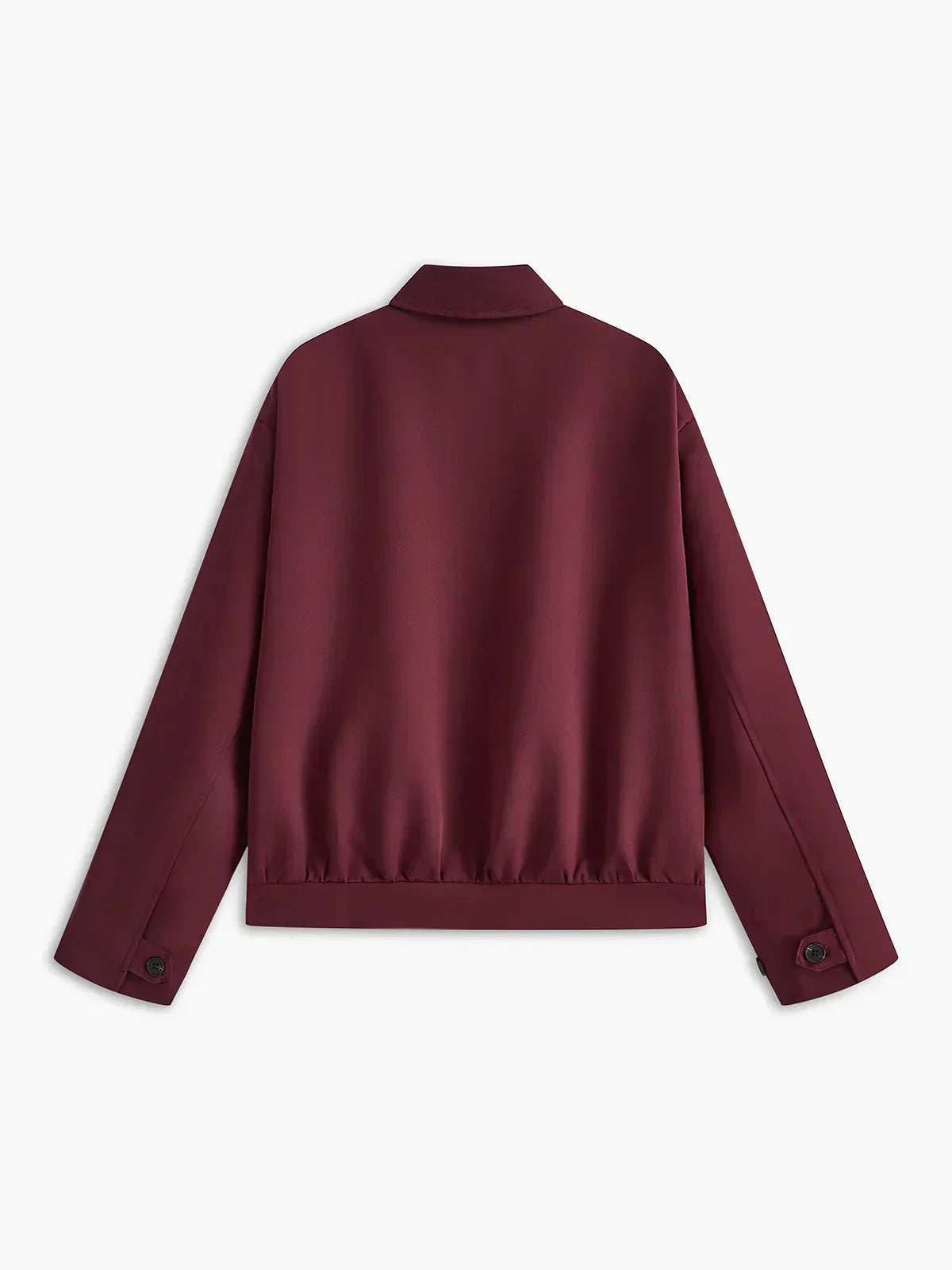 Valenzora | Lapel Zipper Burgundy Jacket