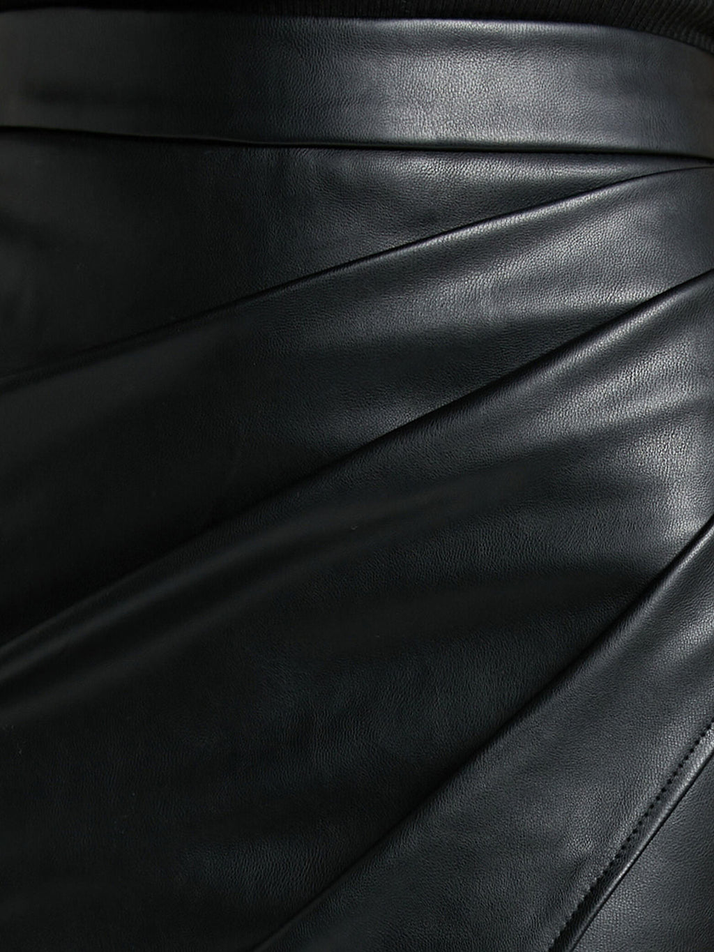 Valenzora | Pleated Split PU Leather Skirt for Women