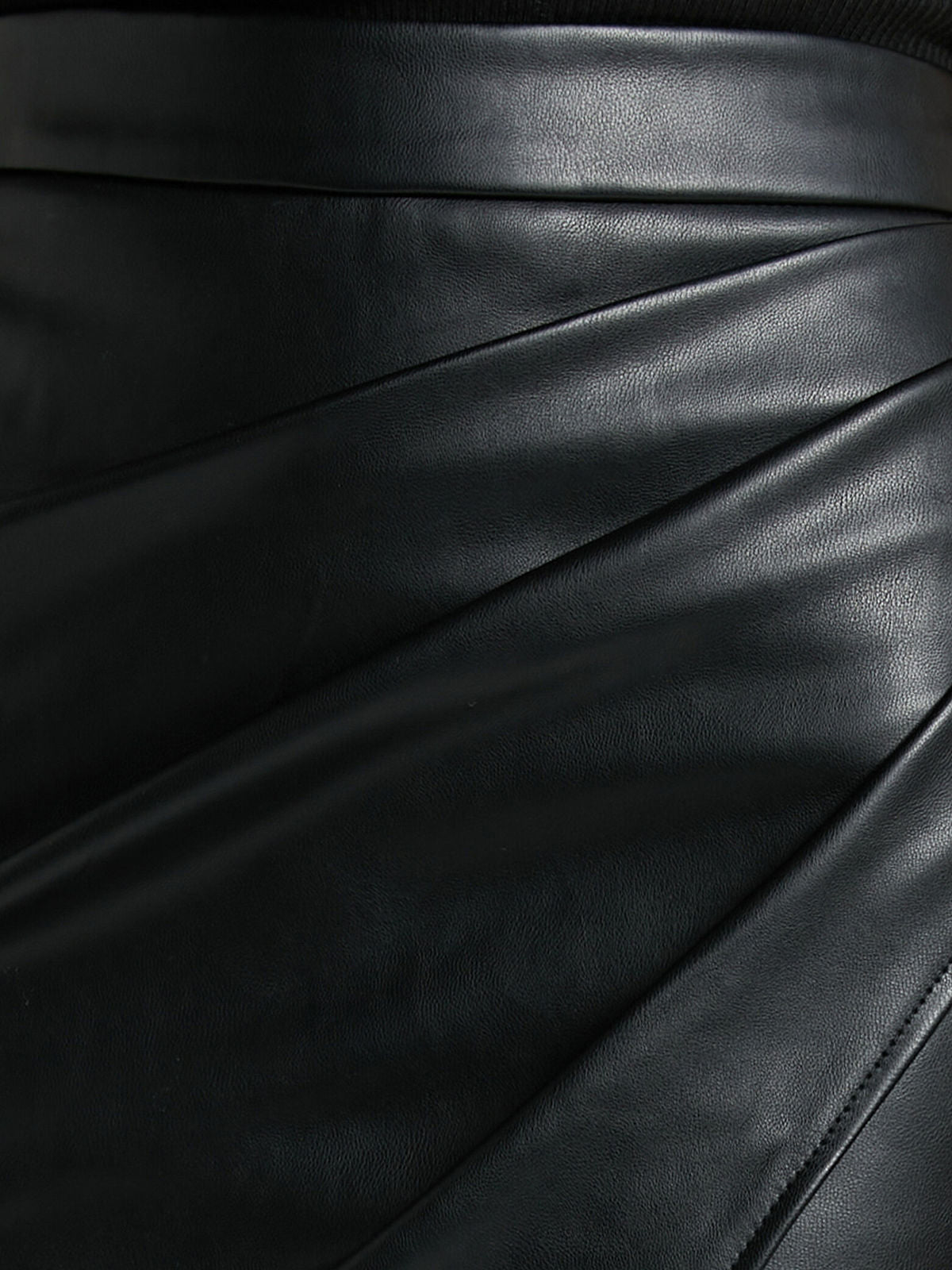 Valenzora | Pleated Split PU Leather Skirt for Women