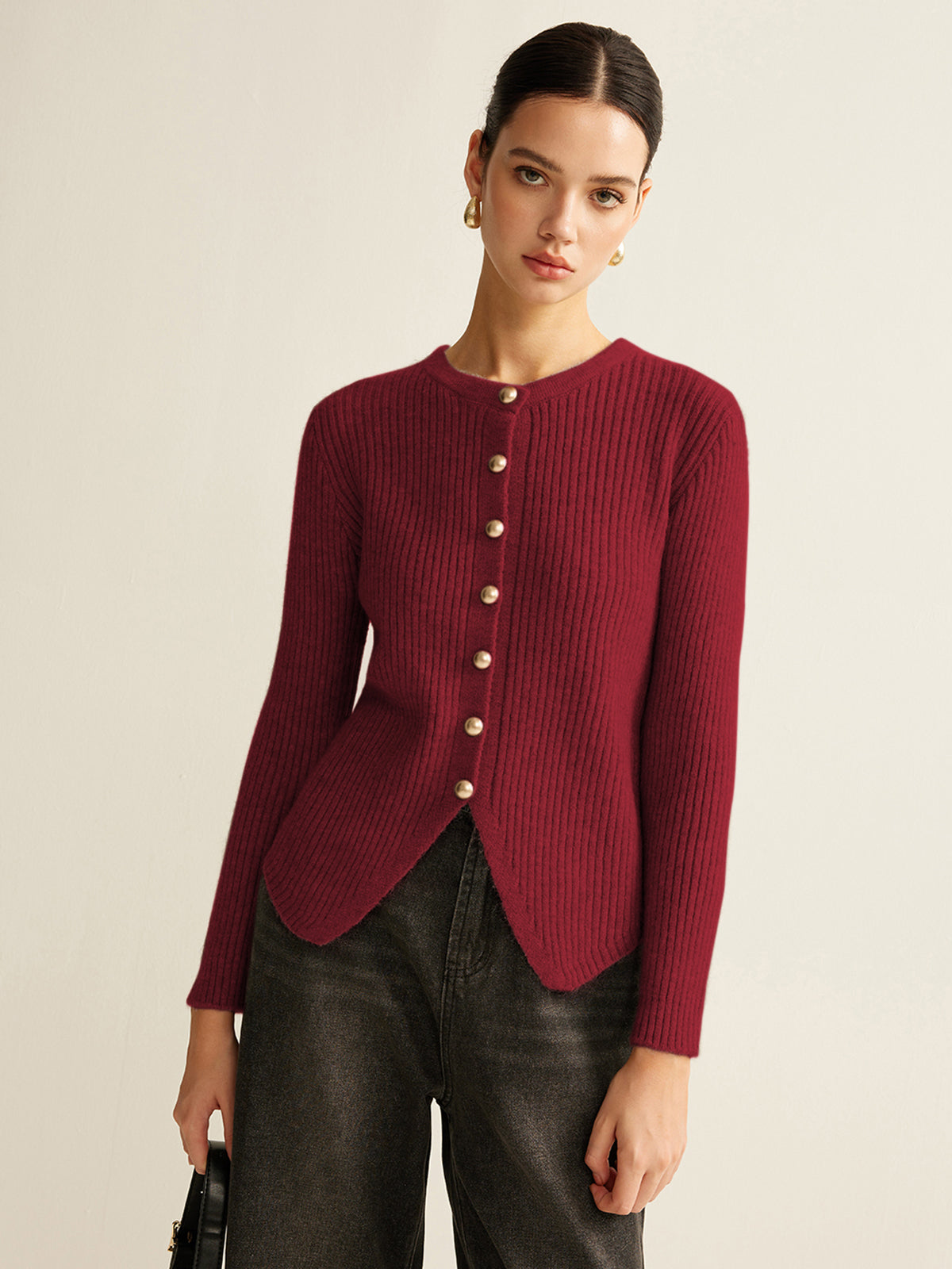 Valenzora | Damen Strickjacke mit Knöpfen