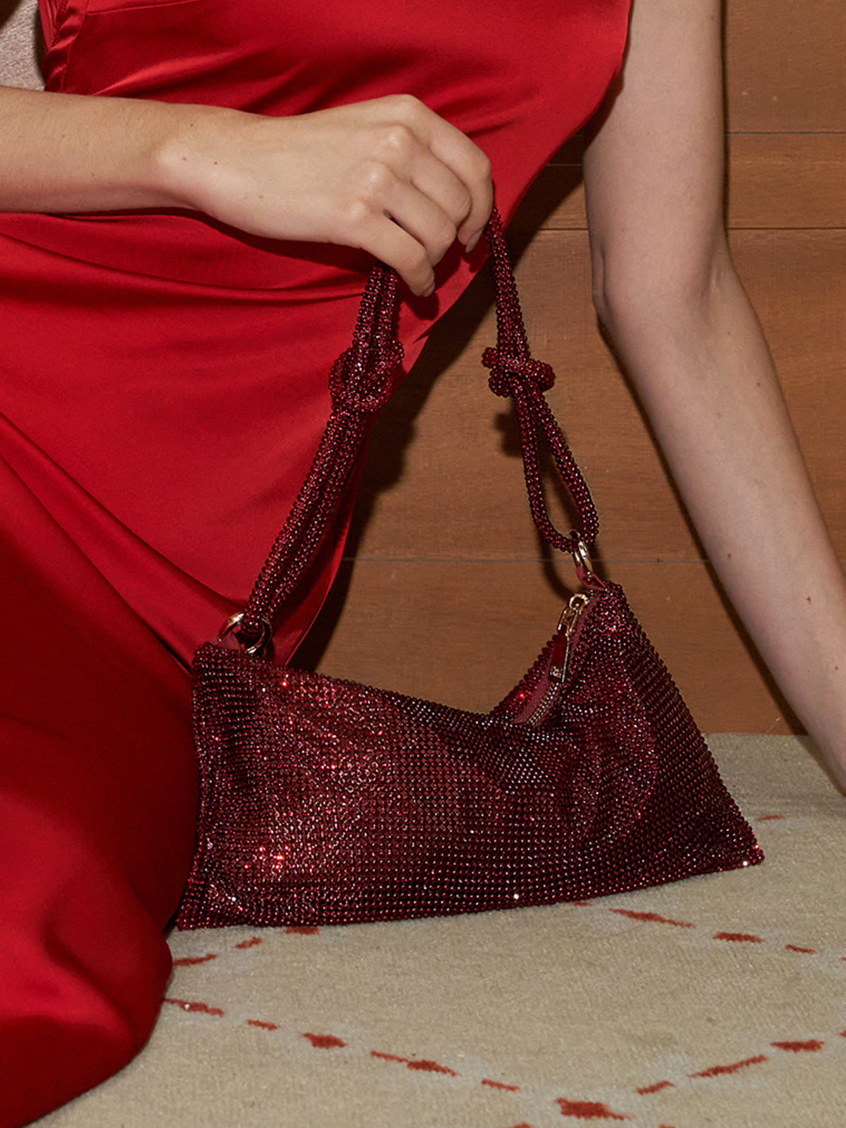 Valenzora | Rhinestone Small Underarm Bag