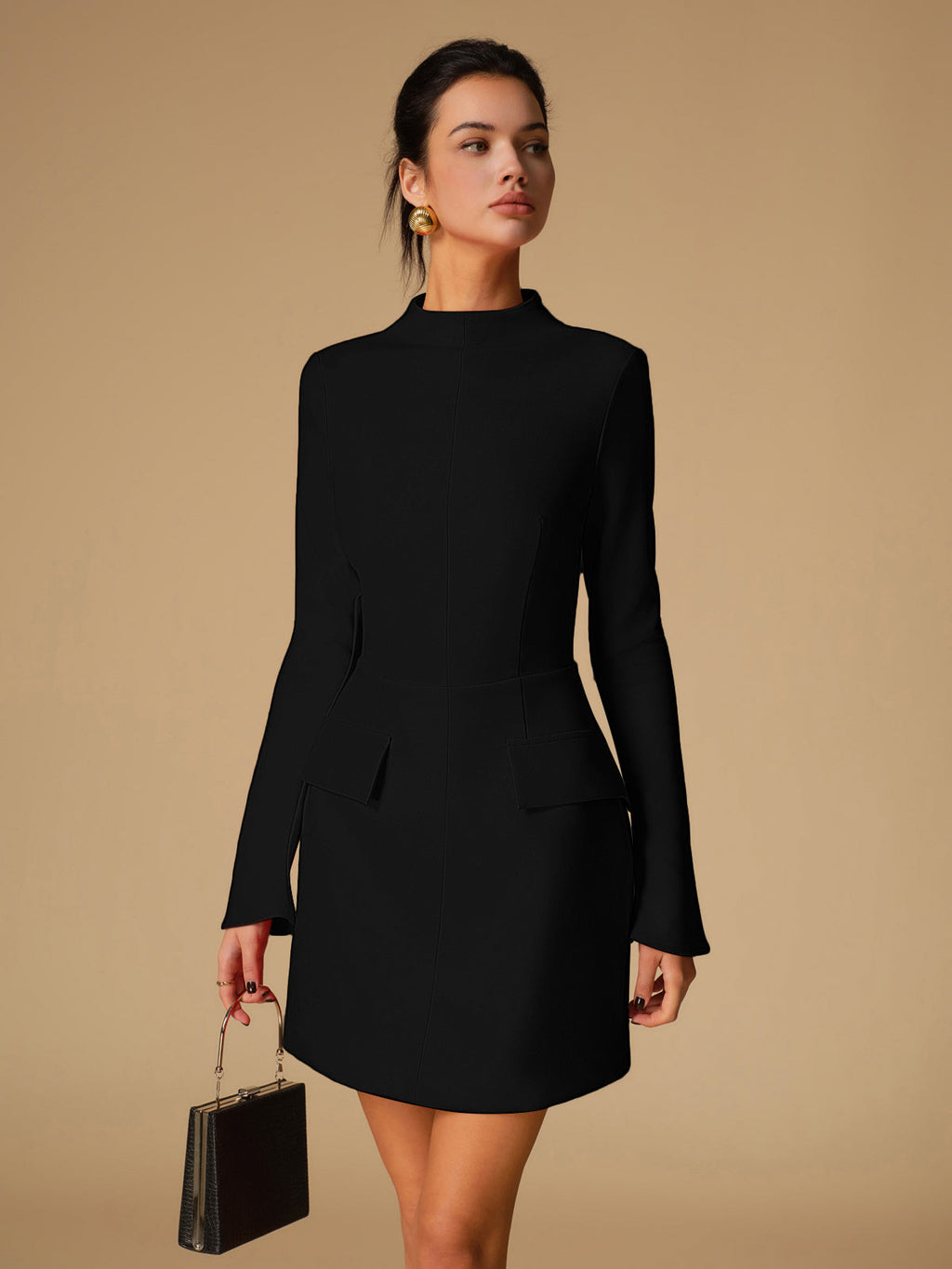 Valenzora | Minimalist, simple dress with a low back