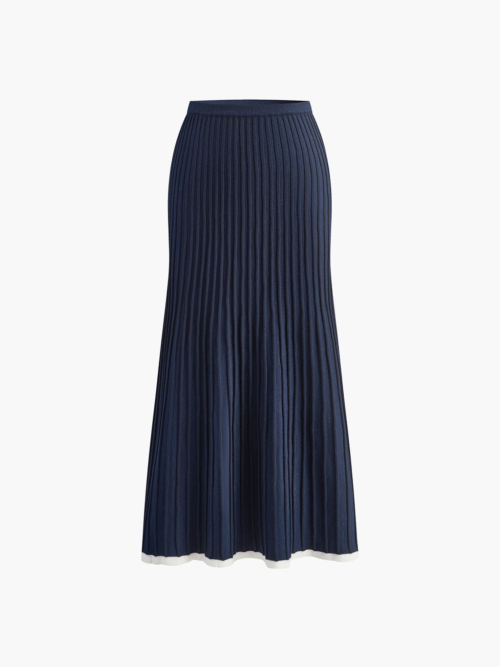 Valenzora | Pullover Skirt Set V-neck Short Sleeve Top Pleated Midi Skirt Knit Fabric