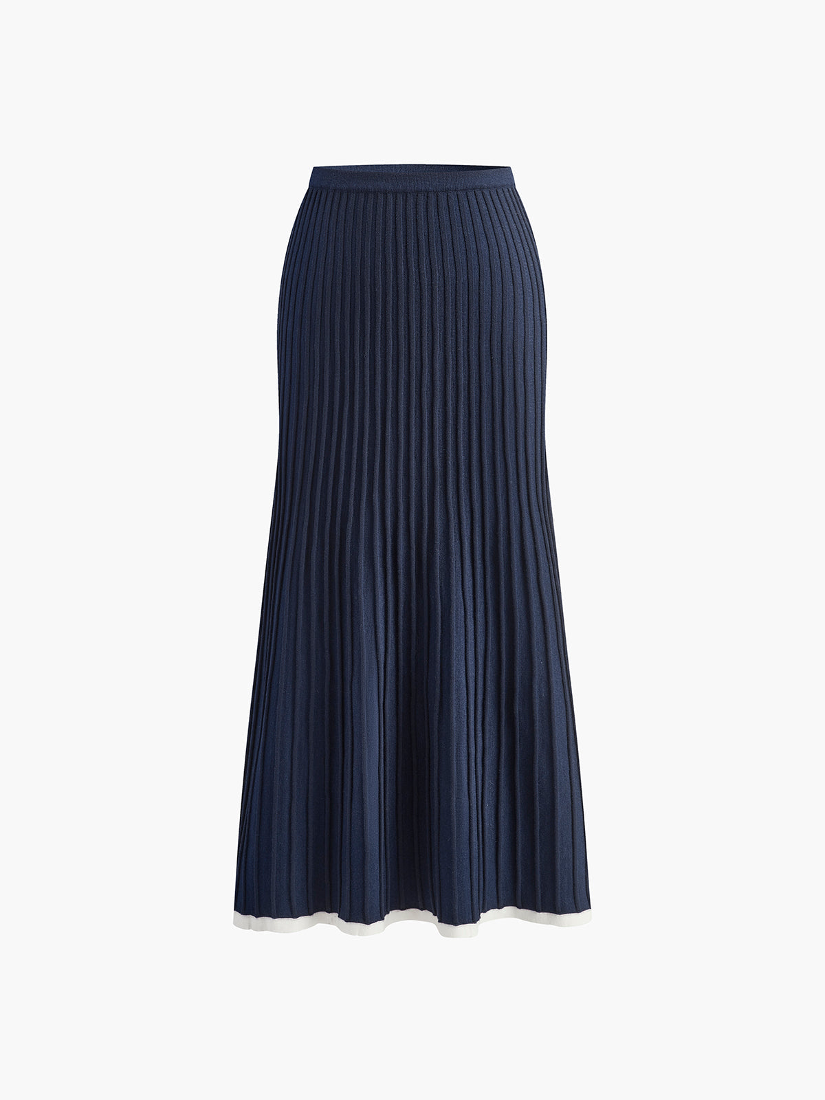Valenzora | Pullover Skirt Set V-neck Short Sleeve Top Pleated Midi Skirt Knit Fabric