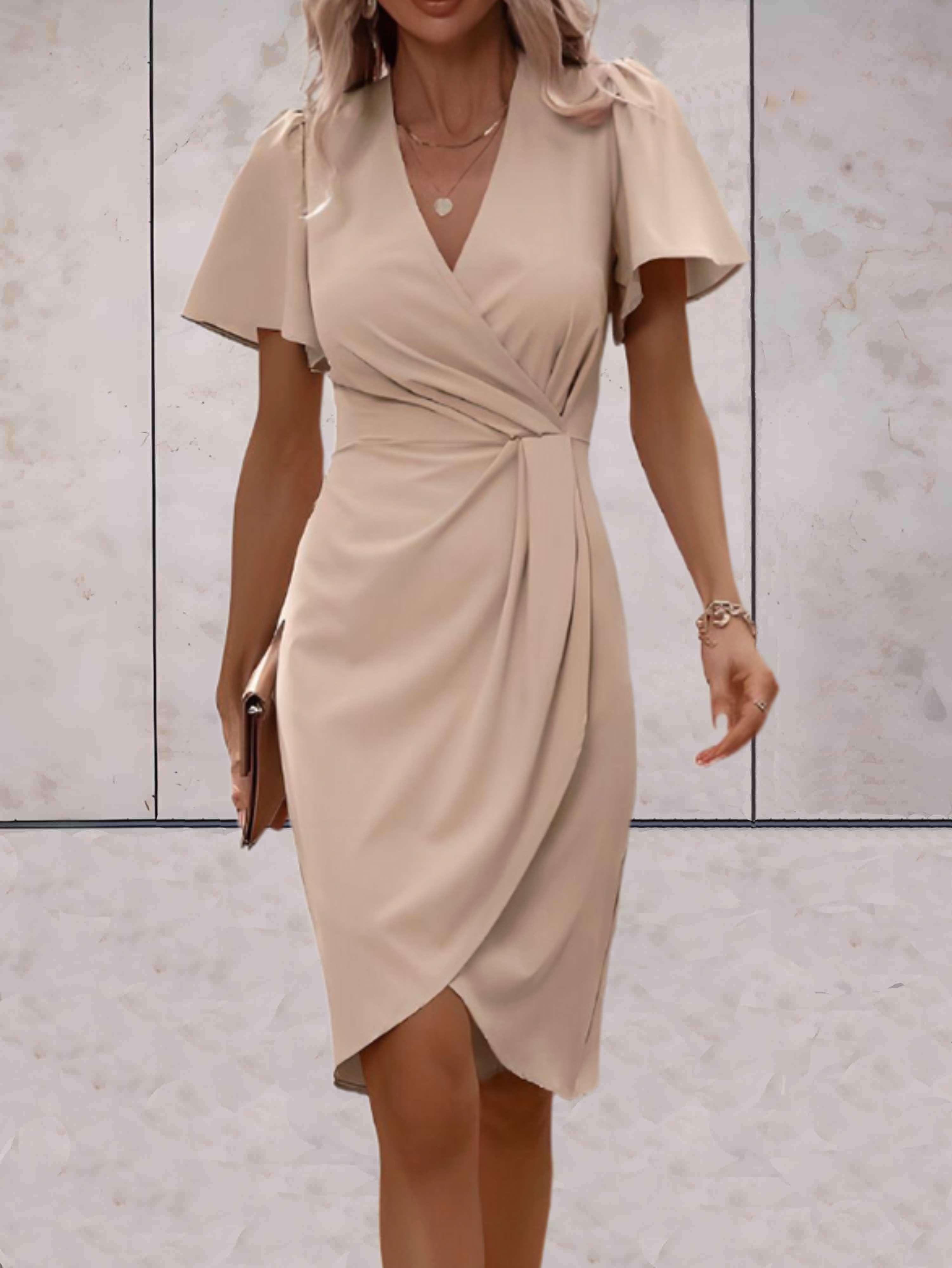 Valenzora | Fitted dress with flared sleeves for women