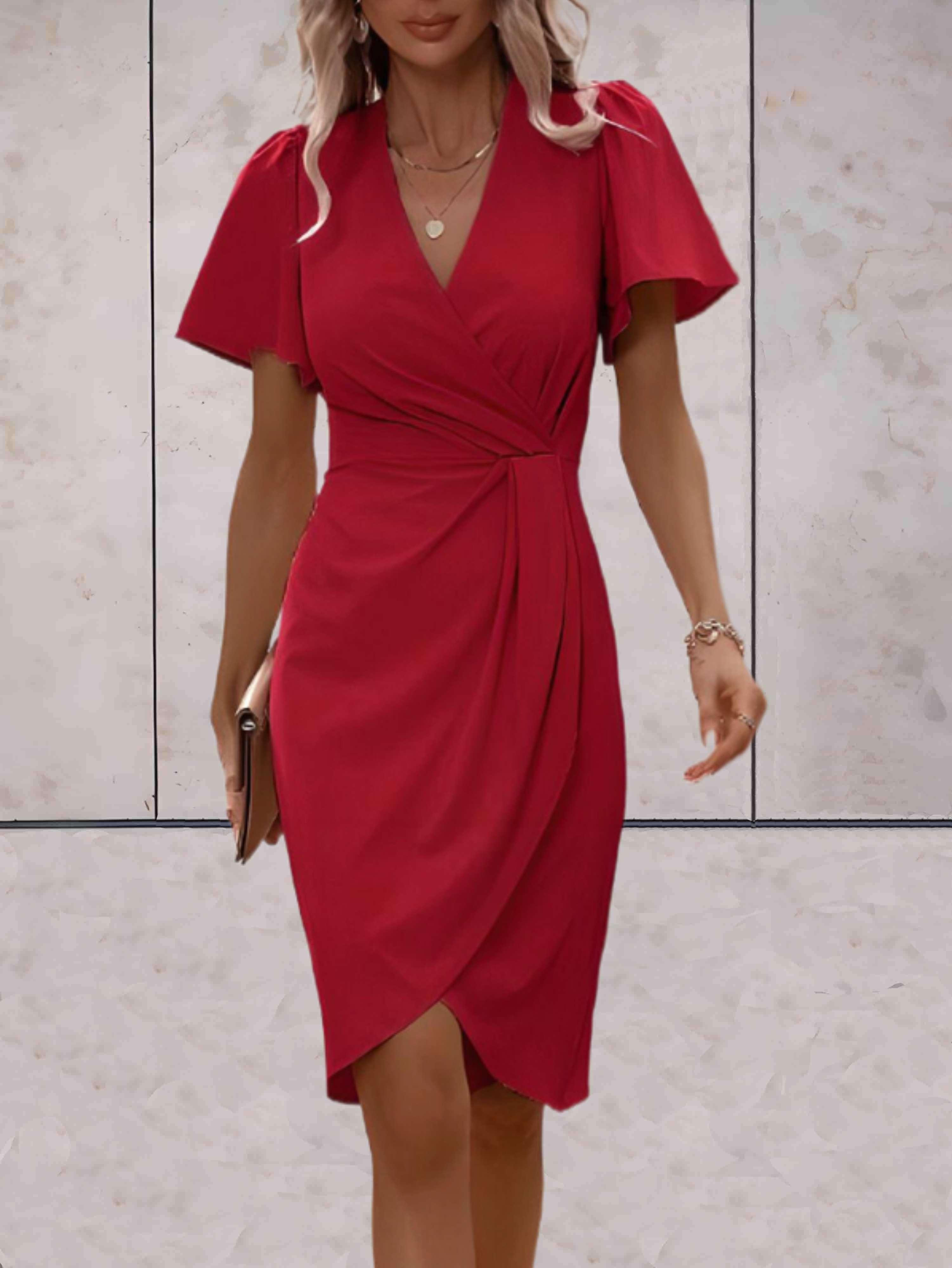 Valenzora | Fitted dress with flared sleeves for women