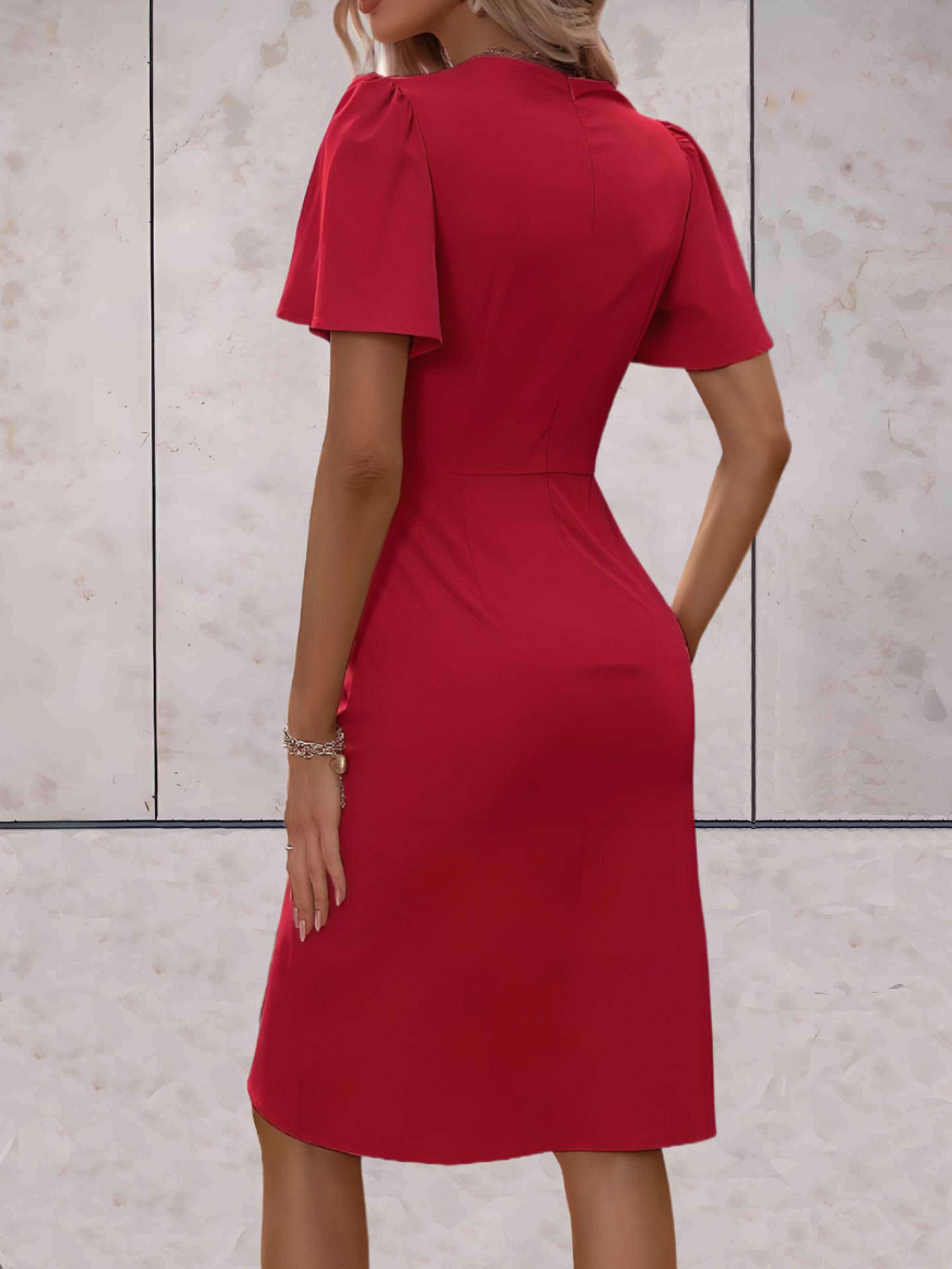 Valenzora | Fitted dress with flared sleeves for women