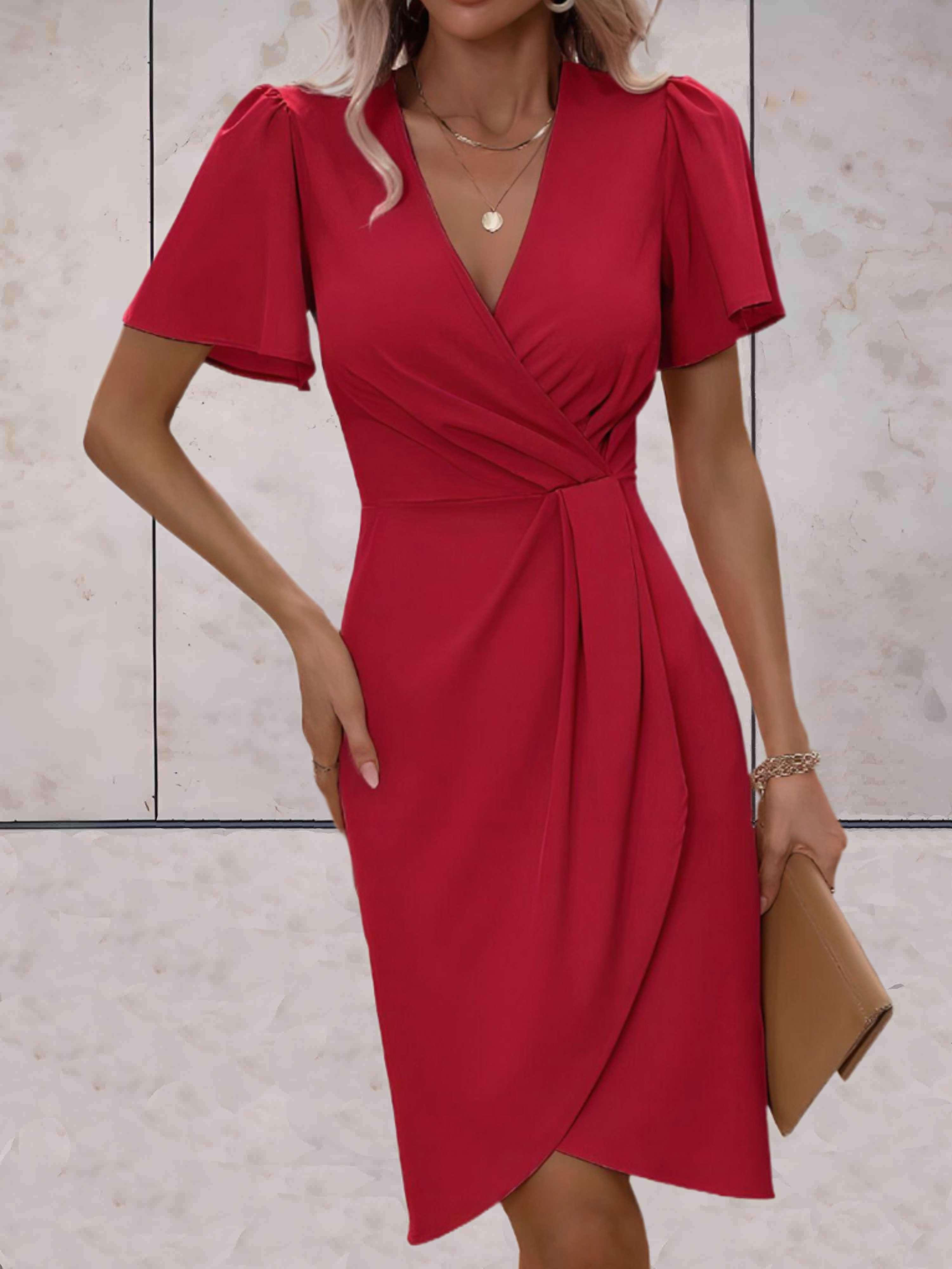 Valenzora | Fitted dress with flared sleeves for women