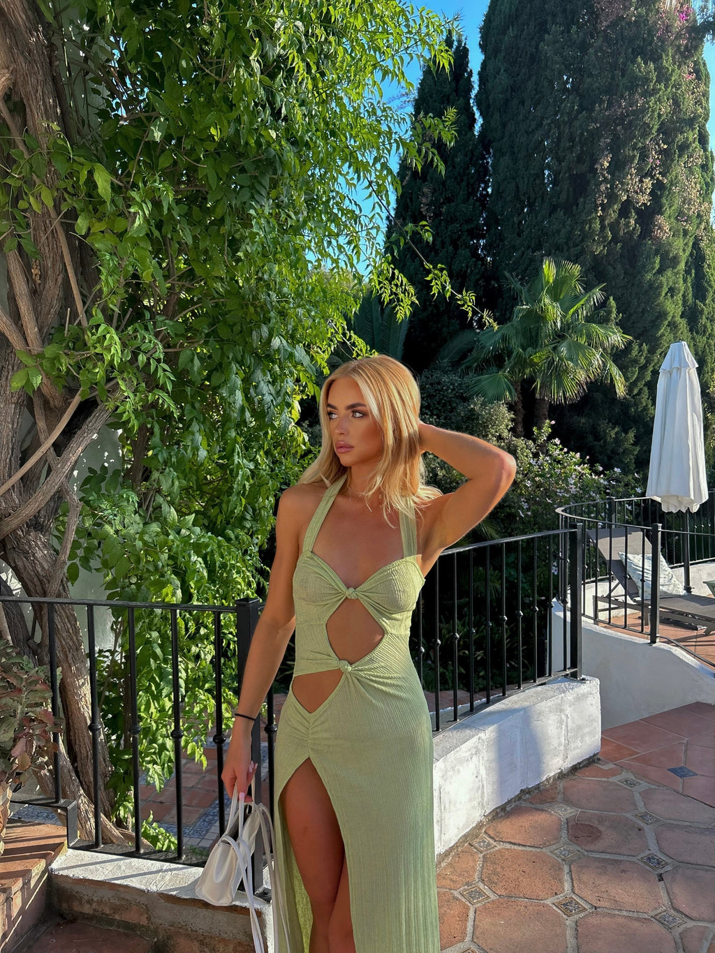 Valenzora | Midi dress with cut-out for women