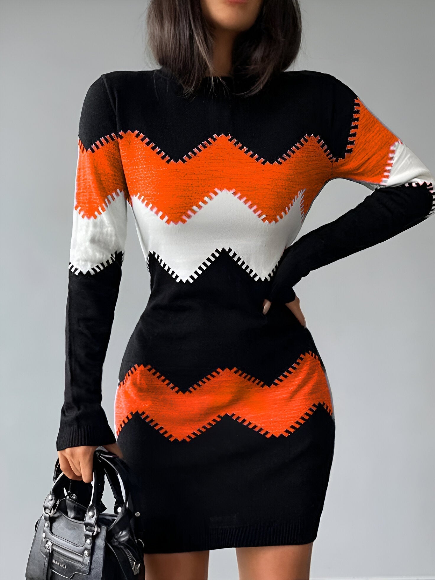 Valenzora | Knitted Bodycon Mini Dress for Women