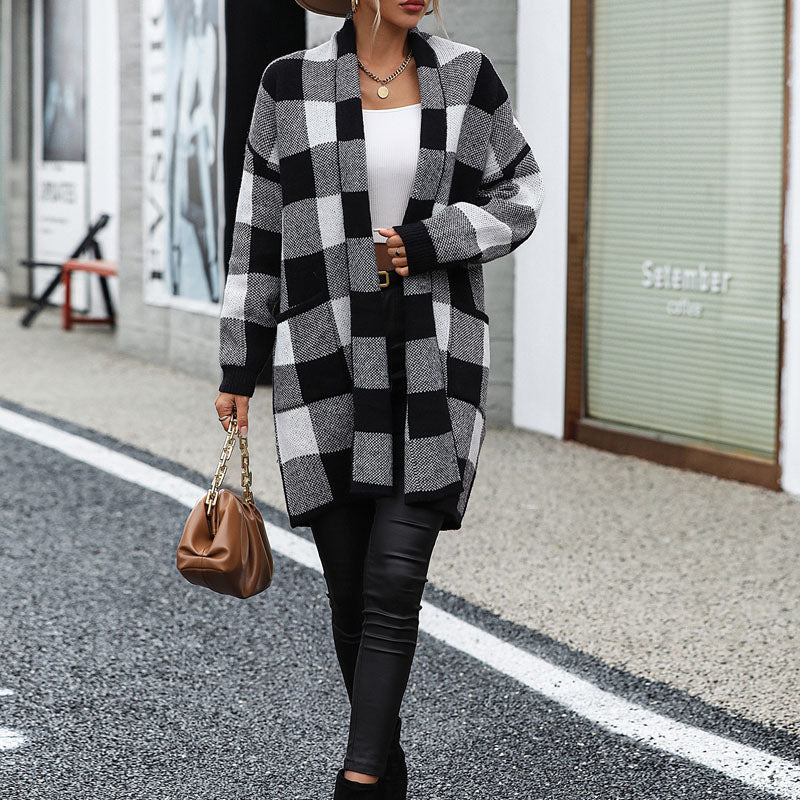 Valenzora | Lässiger karierter Cardigan