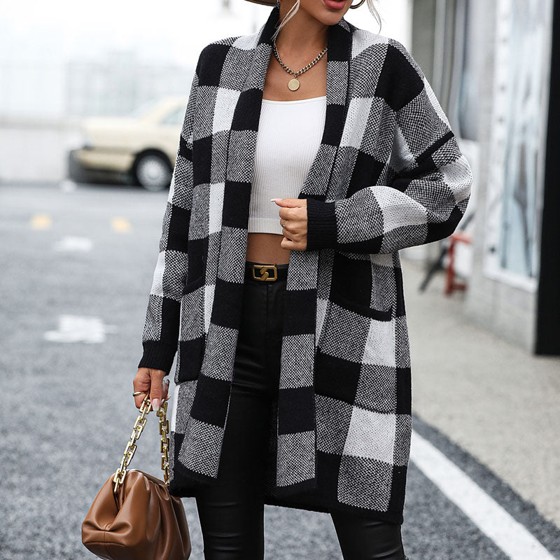 Valenzora | Lässiger karierter Cardigan