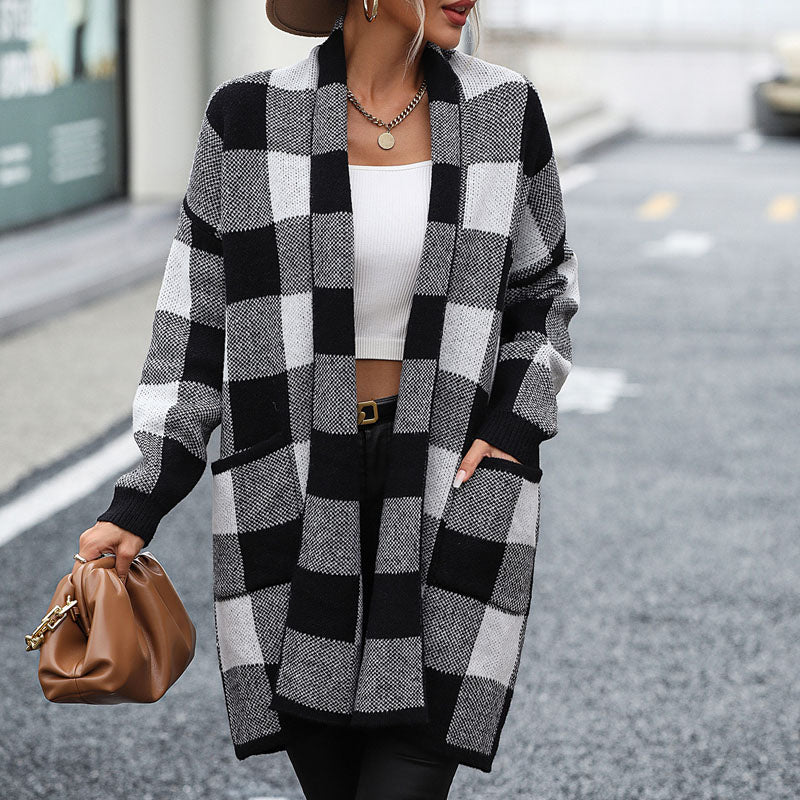 Valenzora | Lässiger karierter Cardigan