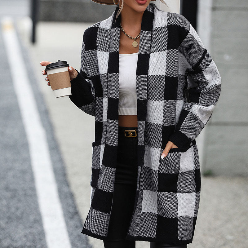 Valenzora | Lässiger karierter Cardigan